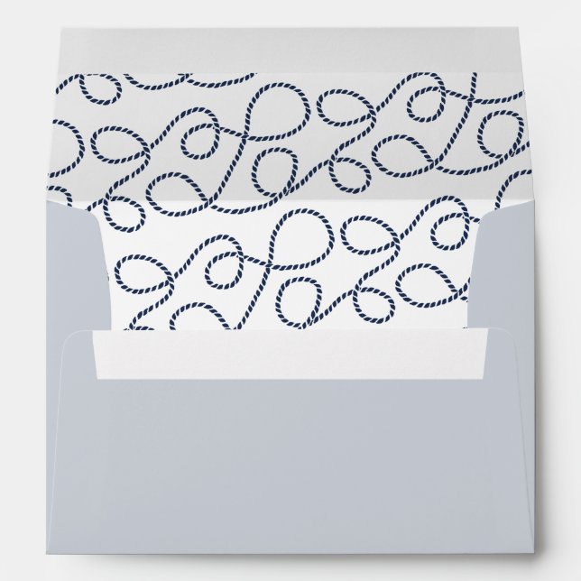 Seaworthy | Rope Pattern 5x7 Return Address Envelopes (Back (Bottom))