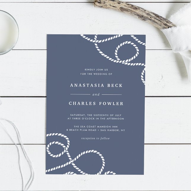 Seaworthy Wedding Invitation | Slate (Creator Uploaded)