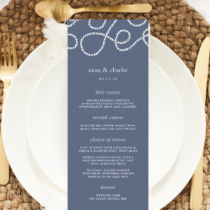 Seaworthy Wedding Menu Card Slate