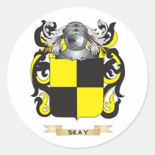 Seay Coat of Arms (Family Crest) Classic Round Sticker