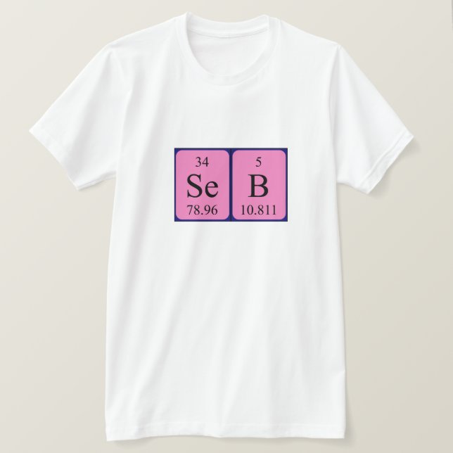 Seb periodic table name shirt (Design Front)