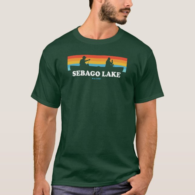 Sebago Lake Maine Canoe T-Shirt (Front)