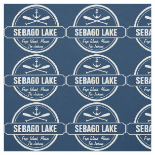 Sebago Lake Maine Personalised Town and Name Fabric