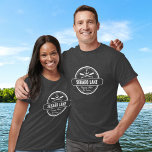Sebago Lake Maine Personalised Town and Name T-Shirt<br><div class="desc">Sebago Lake Maine nautical design is personalised with your town (such as Raymond, Frye Island, Casco, Windham, Sebago, Naples and Standish) and also your first or last name. This retro, vintage style design features a white circle, anchor, crisscrossed paddles and a bold banner that reads Sebago Lake. Perfect for the...</div>