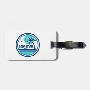 Sebastian Beach Fort Lauderdale Palm Tree Birds Luggage Tag