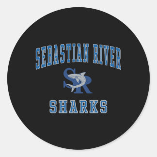 Sebastian River High School Sharks C1 Classic Round Sticker
