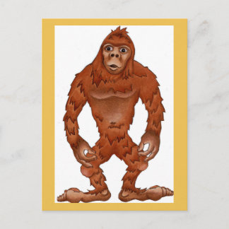 Sebastian sasquach, bigfoot yeti postcard