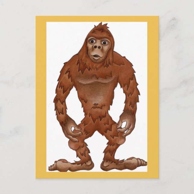 Sebastian sasquach, bigfoot yeti postcard (Front)