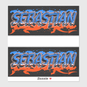 Sebastian Vorname Name Graffiti Aufkleber Sticker