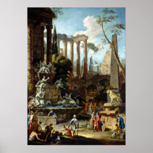 Sebastiano Ricci Marco Ricci Memorial to Admiral Poster