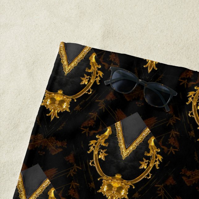 Sebastians Baroque Elegance Beach Towel (In Situ)