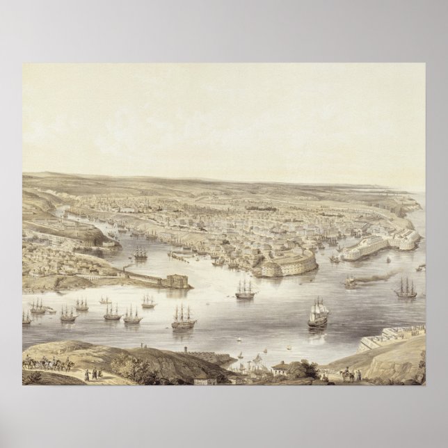 Sebastopol in All Its Glory, 1848, engraved by Day Poster (Front)