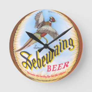 Sebewaing Beer Round Wall Clock