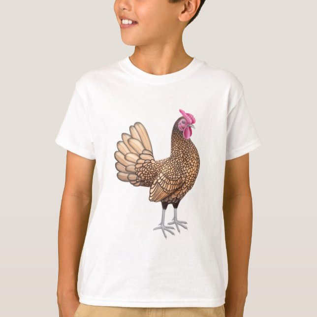 Sebright Bantam Rooster Kids T-Shirt (Front)