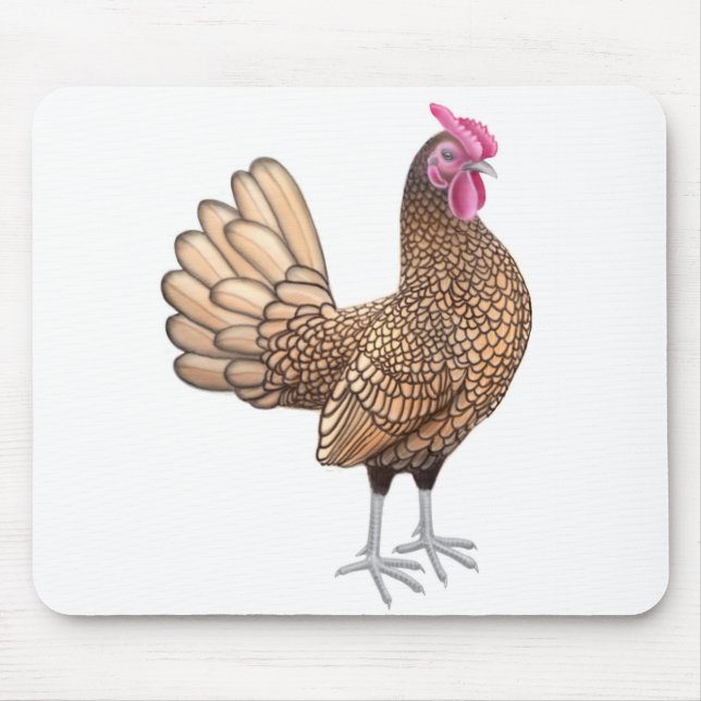 Sebright Bantam Rooster Mousepad (Front)