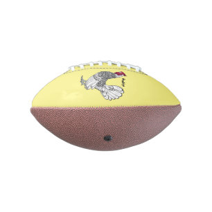 Sebright chicken cartoon illustration football