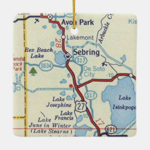 Sebring Florida Ceramic Ornament