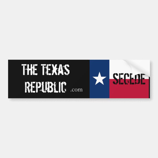 Secede!! The Texas Republic Bumper Sticker (Front)