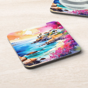 "Secluded Beach" Coaster