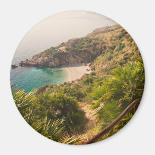 Secluded beach in Lo Zingaro, Sicily Magnet