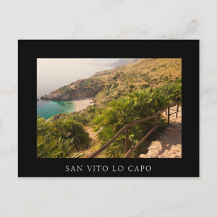 Secluded beach in Lo Zingaro, Sicily Postcard