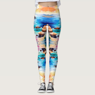 "Secluded Beach"  Leggings