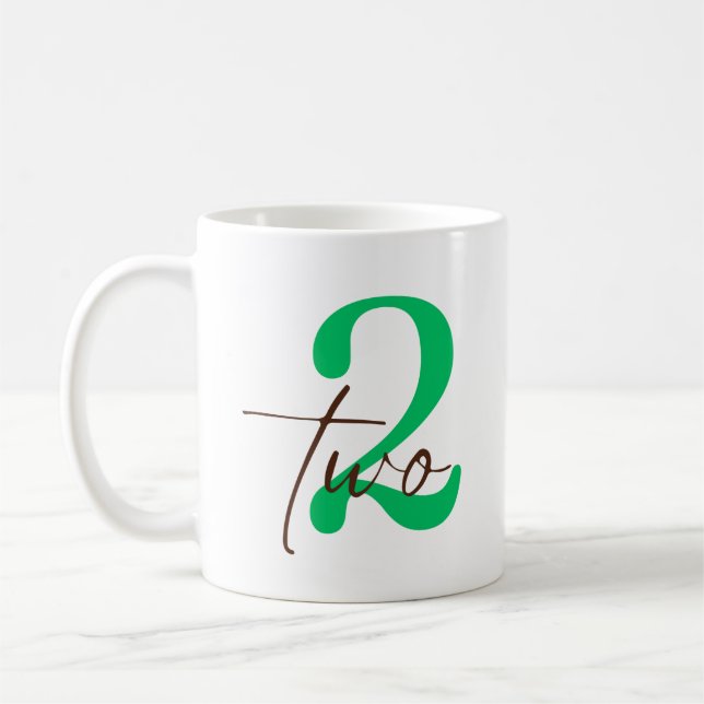 Second 2 Year Anniversary with Personalization  Coffee Mug (Left)