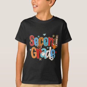 Second 2nd Grade Boy Sell Sketll Footll Sports Boy T-Shirt