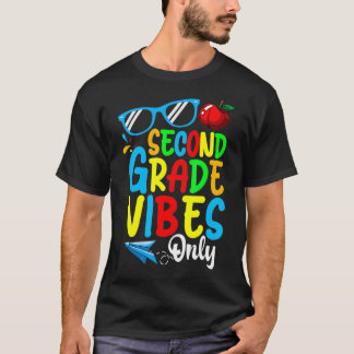 Second 2nd Grade Vibes Only Back To School Cute Ki T-Shirt