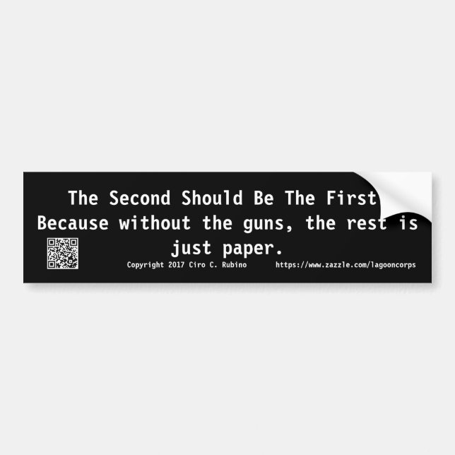 Second Amendment Bumper Sticker (Front)
