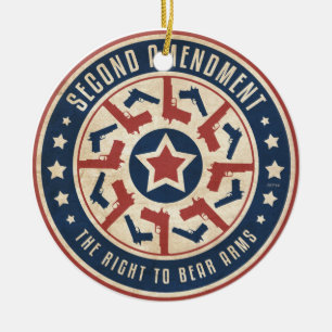 Second Amendment Ceramic Tree Decoration