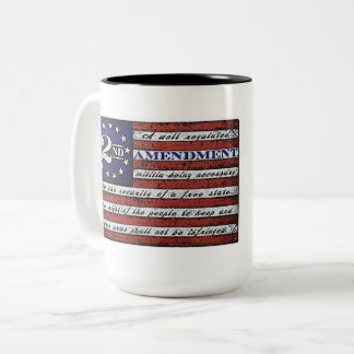Second Amendment Defend the Police Two-Tone Coffee Mug