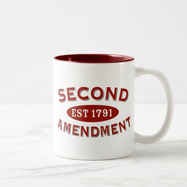 Second Amendment Est. 1791 Two-Tone Coffee Mug (Right)