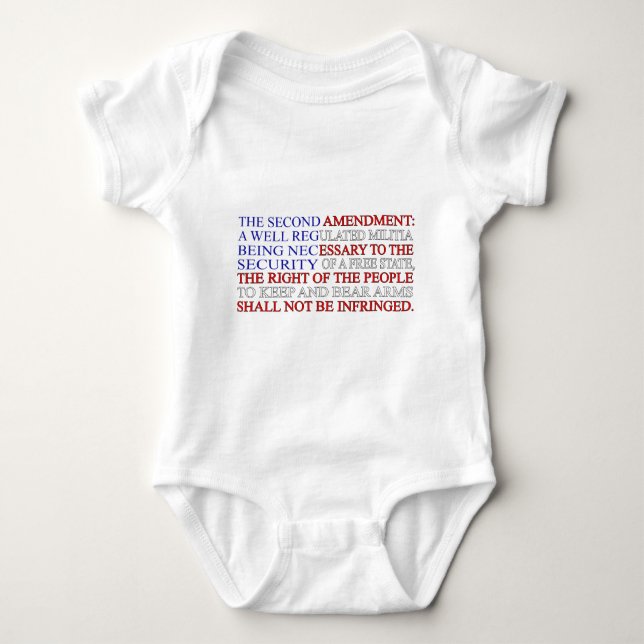 Second Amendment Flag Baby Bodysuit (Front)