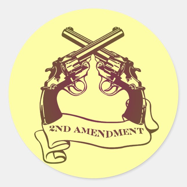 second amendment guns stickers (Front)
