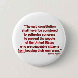 Second Amendment is an Individual Right 6 Cm Round Badge