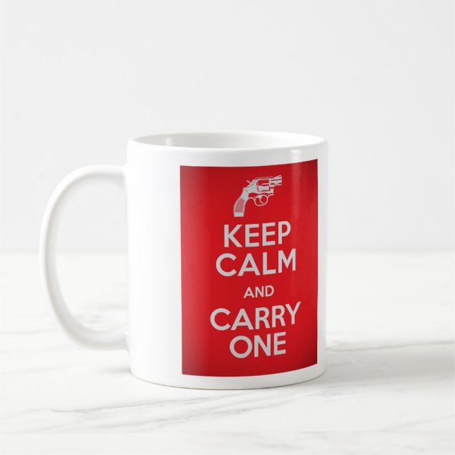 Second Amendment Keep Calm and Carry One Mug (Left)