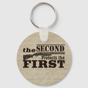 Second Amendment Protects First Amendment Key Ring
