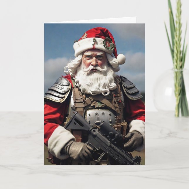 Second Amendment Santa Christmas Card Hunter  (Front)