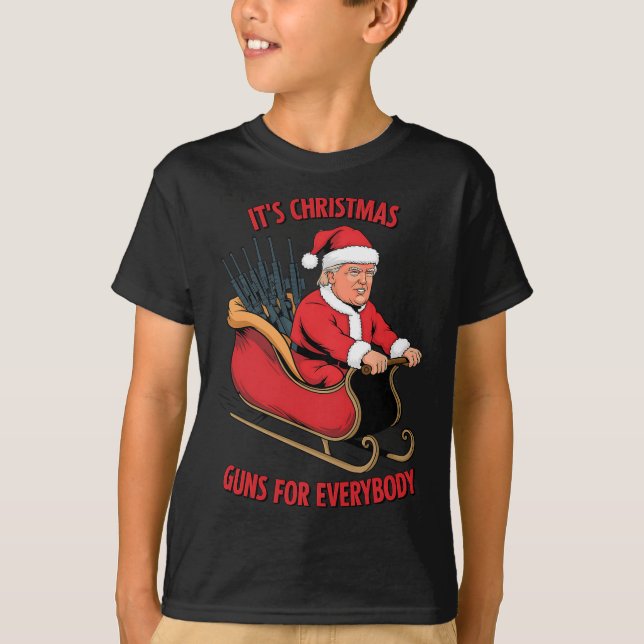 Second Amendment Trump As Santa Christmas  T-Shirt (Front)
