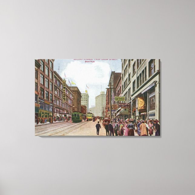 Second Avenue View from Union Street Canvas Print (Front)