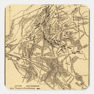 Second Battle of Bull Run 3 Square Sticker