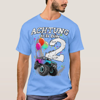 second birthday 2 year monster truck gift T-Shirt