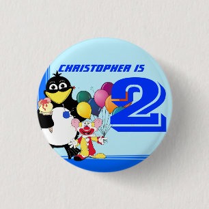 Second birthday 3 cm round badge