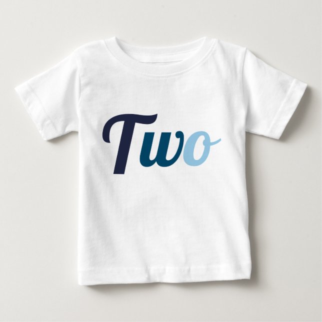 Second Birthday Blue Baby T-Shirt (Front)