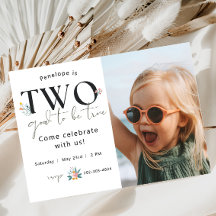 Second Birthday Invitation with Photo