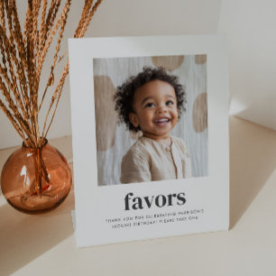 Second Birthday - Square Photo Favors Sign