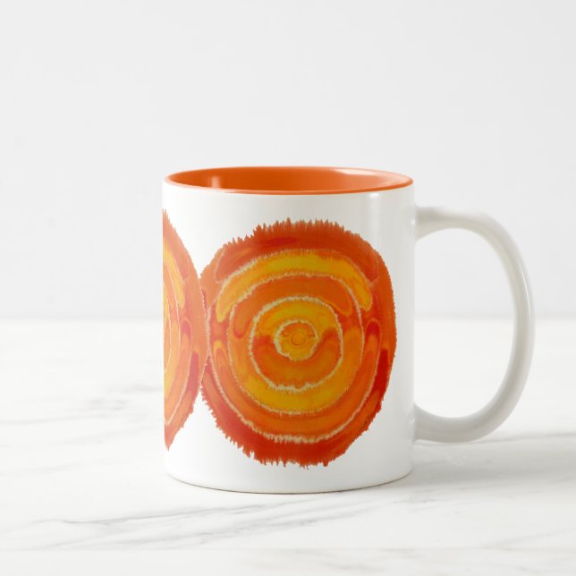 Second Chakra Healing Art #1 Two-Tone Coffee Mug (Right)