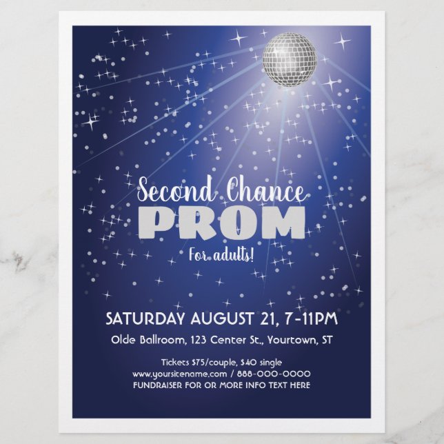 Second Chance Prom for adults event Flyer (Front)