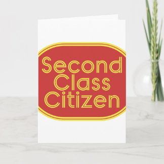 Second Class Citizen Post Office Card